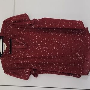 Stitchfix Red Blouse with White Dots